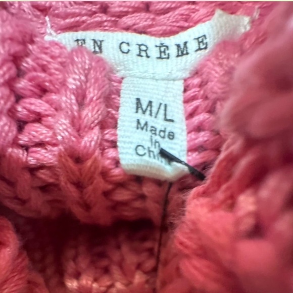 NWT EN CRÈME Magenta Turtleneck Sweater - Picture 3 of 5